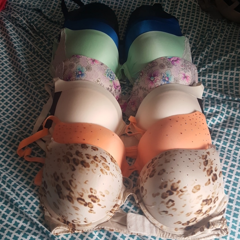 SOLD......Bras size 38C all push up with cushion
